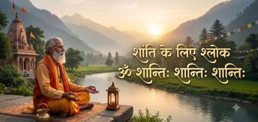 Read powerful Sanskrit shlokas for peace of mind with Hindi and English meanings. Ancient Hindu verses for meditation, calmness, and inner peace.